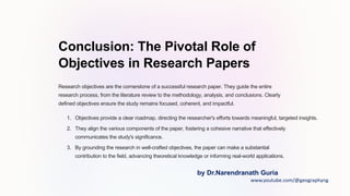 Objectives in Research Papers | Research Methodology | PPTX