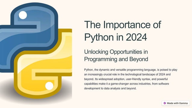 Unleashing the Power of Python: A Beginner's Guide | PPTX | Programming ...