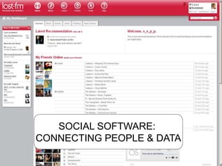 SOCIAL SOFTWARE:
CONNECTING PEOPLE & DATA
 