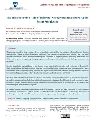 The Indispensable Role of Informal Caregivers in Supporting the Aging ...