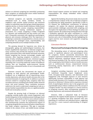 The Indispensable Role of Informal Caregivers in Supporting the Aging ...