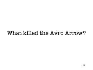What killed the Avro Arrow? 