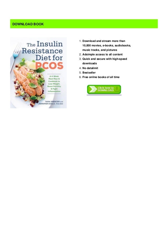 Read Online The Insulin Resistance Diet For Pcos A 4 Week Meal Plan