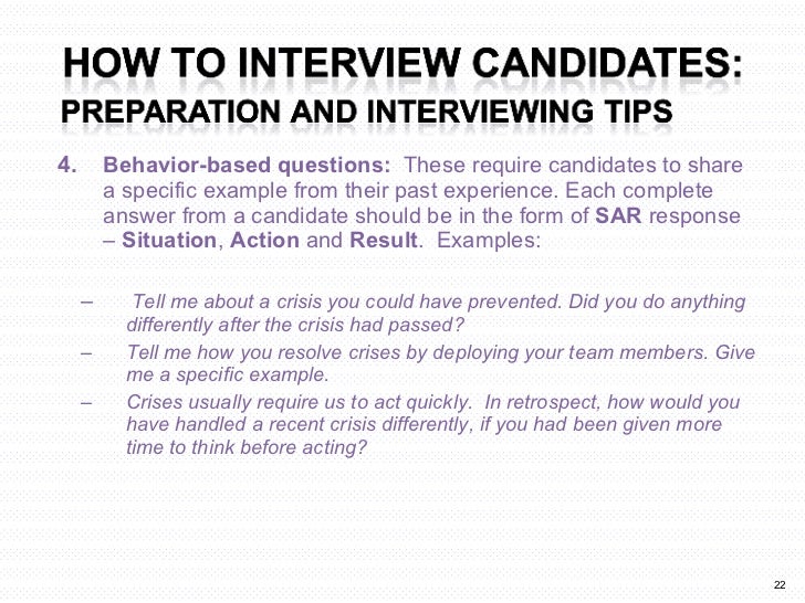 the interview process gc sar interview