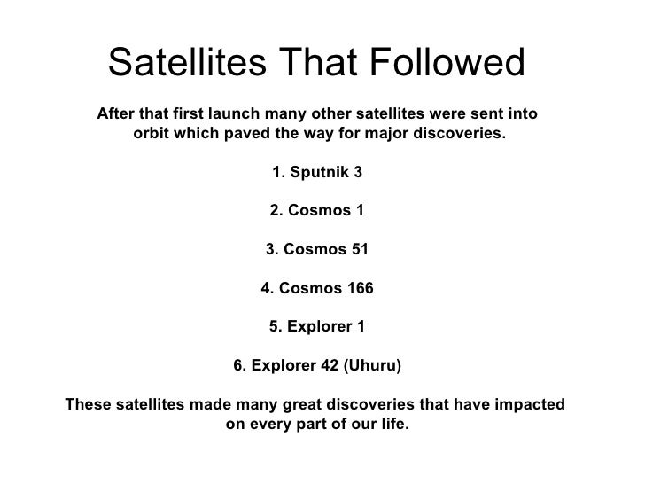 The Invention Of Satellite