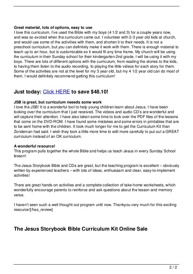 The jesus storybook bible curriculum kit online sale
