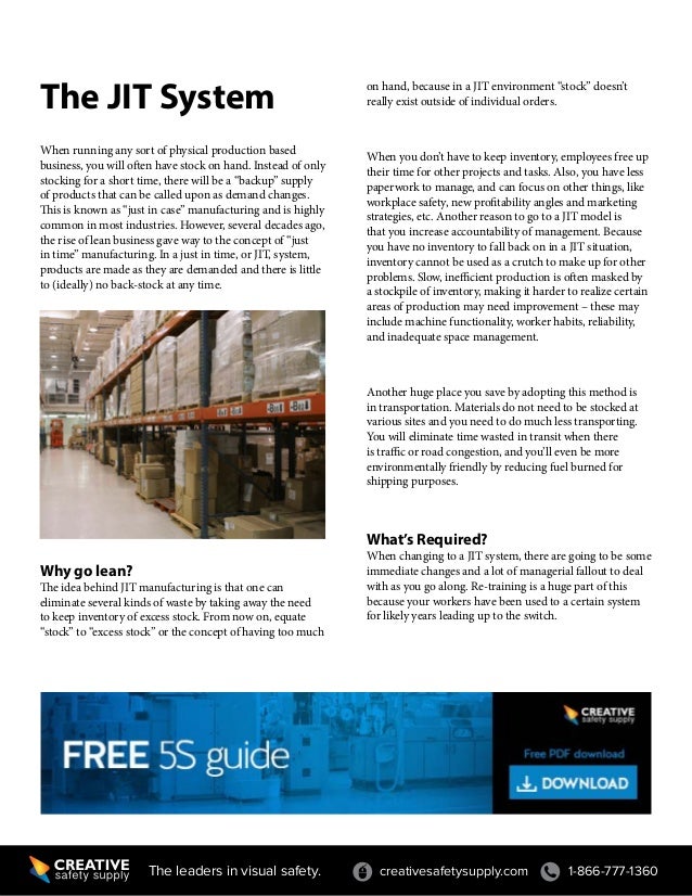 jit system Efficiency in the supply process is essential for a jit system, but these efficiencies often spill over to the rest of the production and supply process. jit system Efficiency in the supply process is essential for a jit system, but these efficiencies often spill over to the rest of the production and supply process.