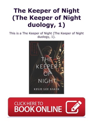 The Keeper of Night
(The Keeper of Night
duology, 1)
This is a The Keeper of Night (The Keeper of Night
duology, 1).
 