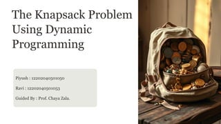 Knapsack Problem Data Structure and Algorithm | PPT