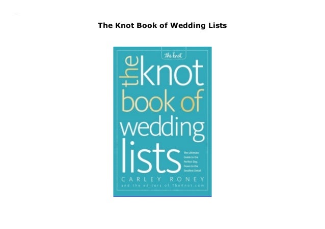 the knot book of wedding lists wedding lists