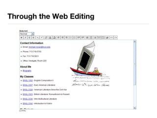 Through the Web Editing 