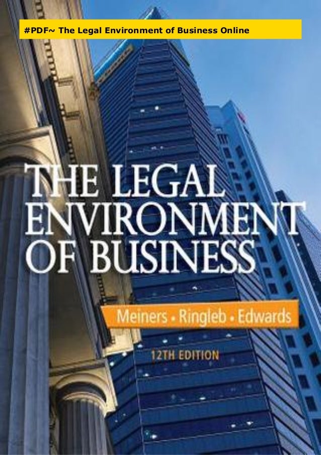 #PDF~ The Legal Environment of Business Online