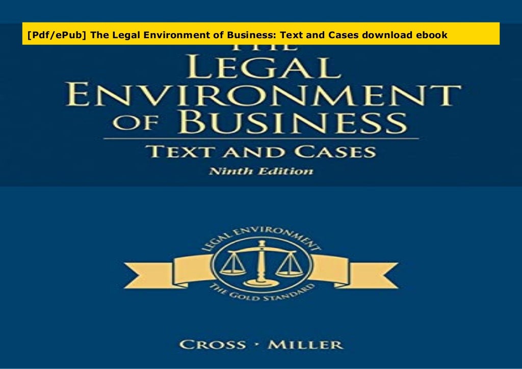 [Pdf/ePub] The Legal Environment of Business: Text and Cases download…