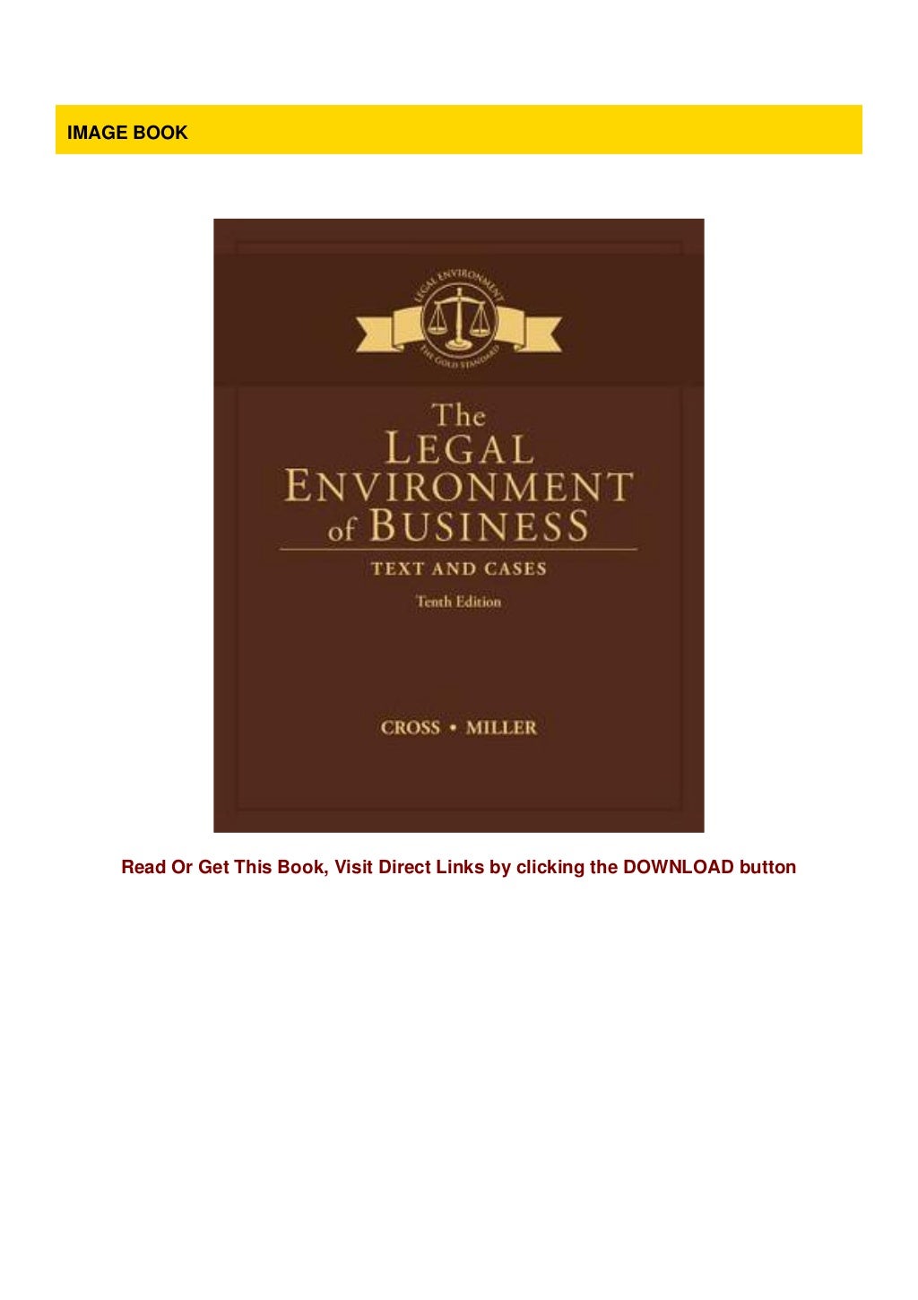 [PDF] The Legal Environment of Business: Text and Cases Ebook