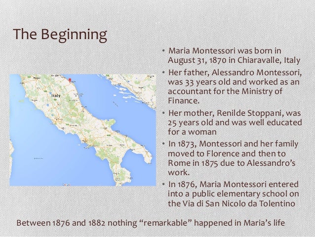 the life of maria montessori the life of maria montessori