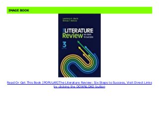 the literature review six steps to success fourth edition