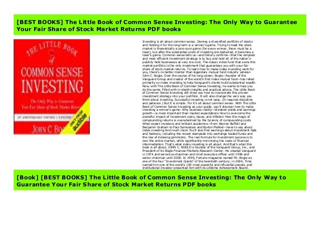 News The Little Book Of Common Sense Investing The Only Way To Gua