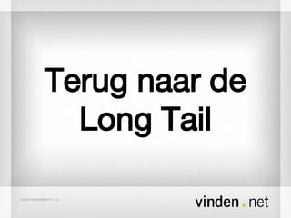 Terug naar de Long Tail 
