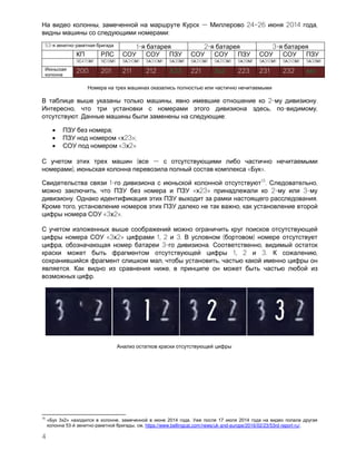 4
, 24 26 2014 ,
:
53- - 1- 2- 3-
9 470 1 9 18 1 9 310 1 9 310 1 9 39 1 9 310 1 9 310 1 9 39 1 9 310 1 9 310 1 9 39 1
200 201 211 212 X23 221 3x2 223 231 232 xxx
, 2- .
, , - ,
. :
 ;
 « 23»;
 «3 2»
(
), « ».
1- 15
. ,
, « 23» 2- 3-
. .
, ,
«3 2».
«3 2» 1, 2 3. ( )
, 3- . ,
1, 2 3. ,
, ,
. ,
.
15
« 3 2» , 2014 . 17 2014
53- - , . https://www.bellingcat.com/news/uk-and-europe/2016/02/23/53rd-report-ru/.
 