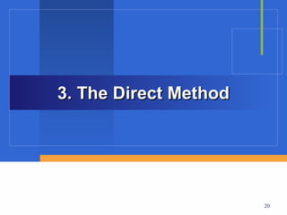 3. The Direct Method




                       20
 