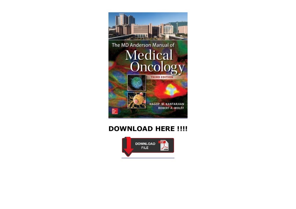 The MD Anderson Manual of Medical Oncology [READ]