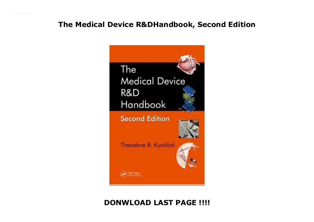 The Medical Device R&D Handbook, Second Edition