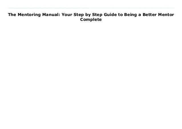Mentoring Programme Guidance Step-By-Step Guide – MZCJW