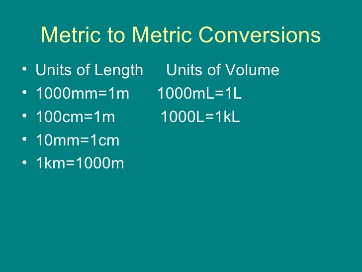 The Metric System