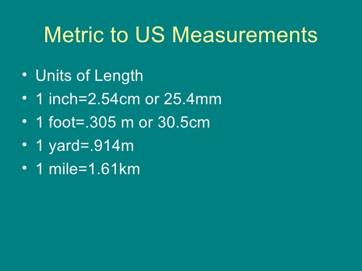 The Metric System