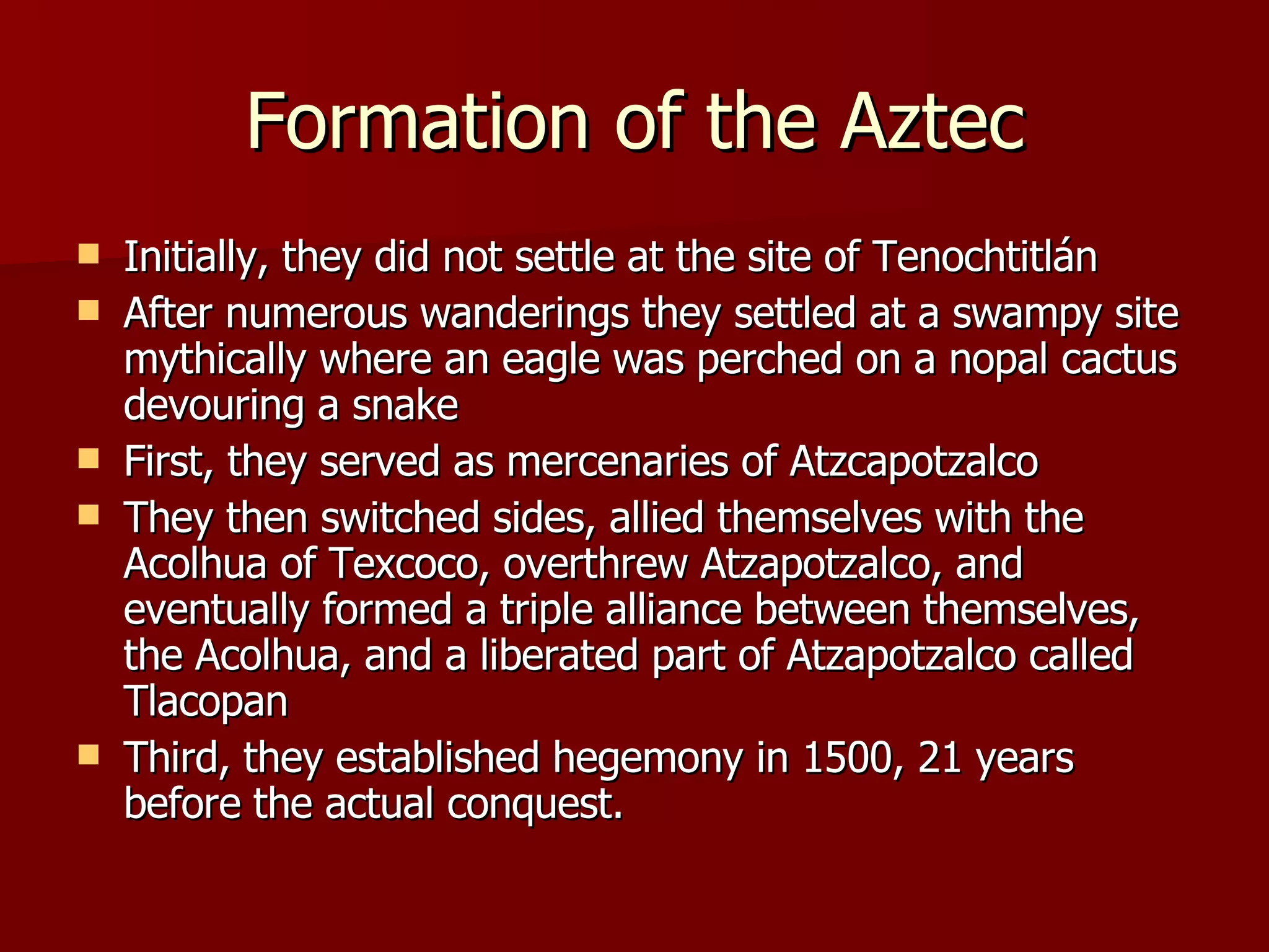 The Mexica or Aztecs | PPT