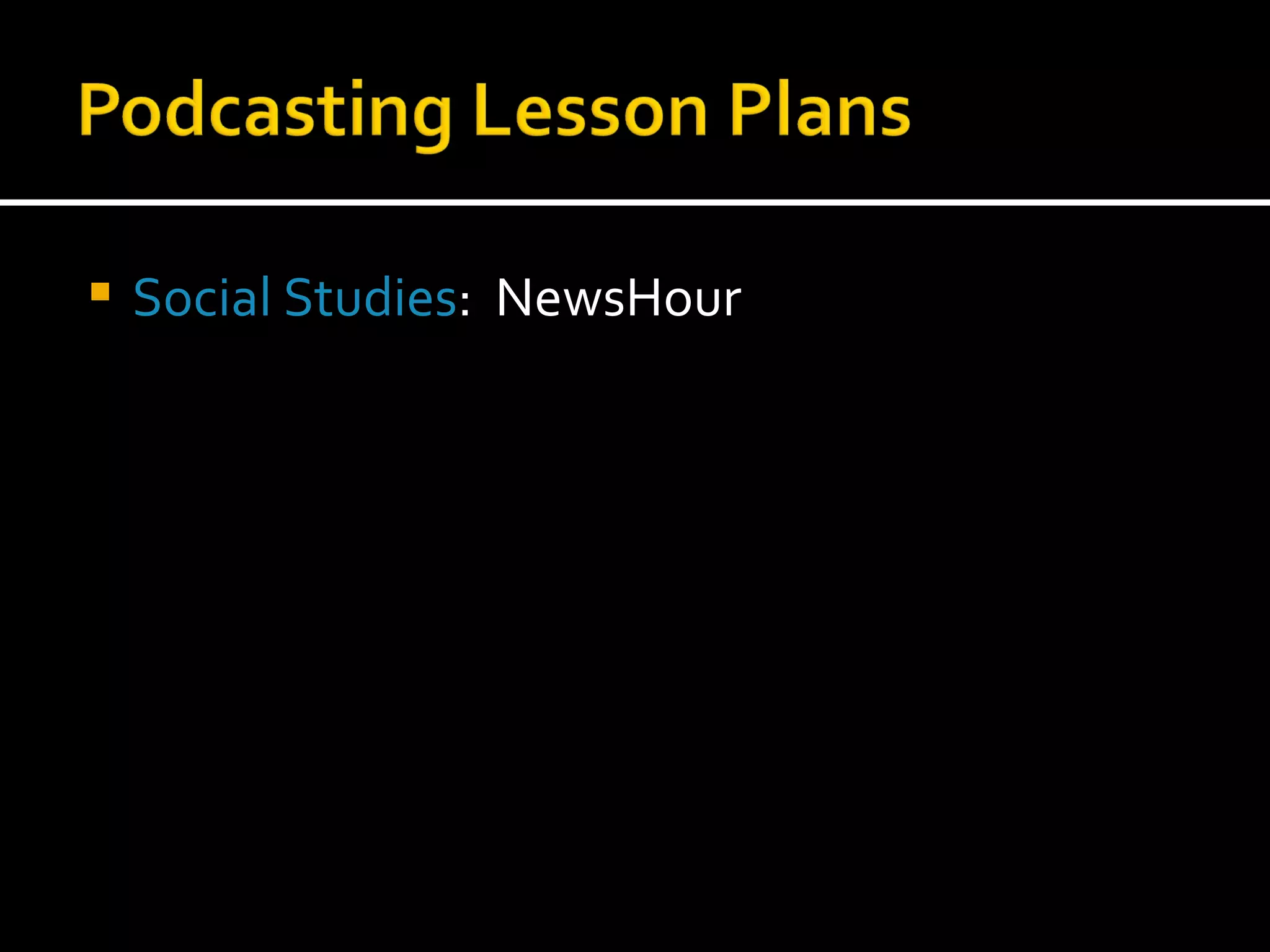 Social Studies :  NewsHour  