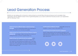 Lead Generation Process
Whether you are dealing with an inbound or outbound lead, you should follow the same process as mu...