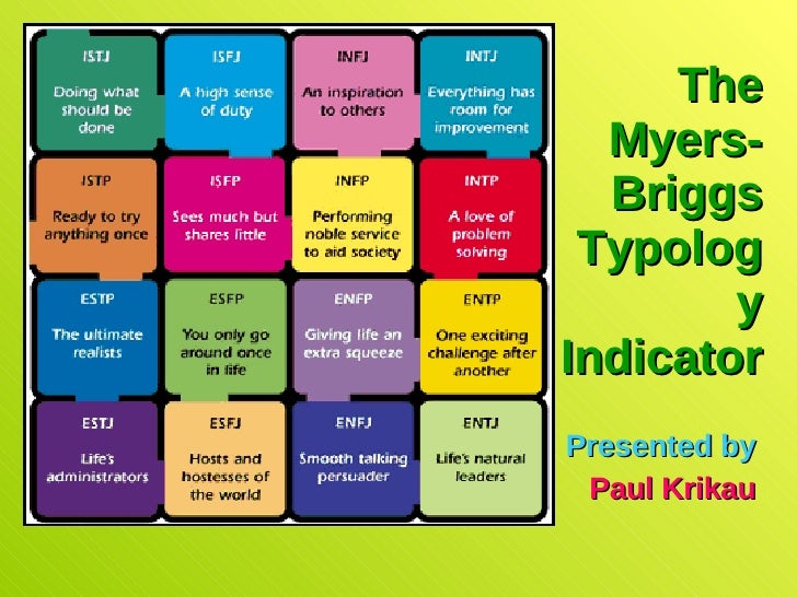 MyersBriggs Basic Presentation