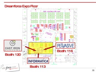 Dreamforce Expo Floor  Booth: 120 Booth: 113 Booth: 116 