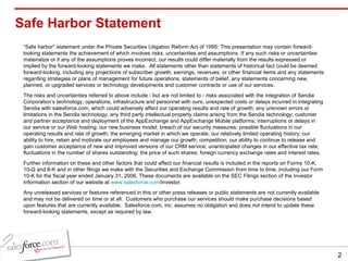 Safe Harbor Statement <ul><li>“ Safe harbor” statement under the Private Securities Litigation Reform Act of 1995: This pr...