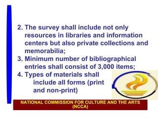 The National Commission For Culture & The Arts | PPT