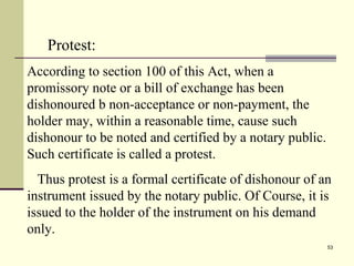 Notarial Protest The negotiable-instruments-act-1881 | PPT