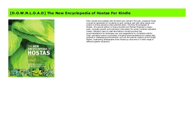 D O W N L O A D The New Encyclopedia Of Hostas For Kindle