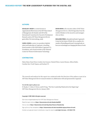 The New Leadership Playbook for the Digital Age | PDF