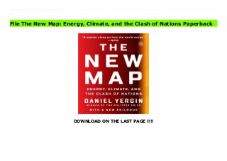 DOWNLOAD ON THE LAST PAGE !!!!
Download Here https://ebooklibrary.solutionsforyou.space/?book=0143111159 A Wall Street Journal besteller and a USA Today Best Book of 2020! Named Energy Writer of the Year for The New Map by the American Energy SocietyPulitzer Prize-winning author and global energy expert, Daniel Yergin offers a revelatory new account of how energy revolutions, climate battles, and geopolitics are mapping our futureThe world is being shaken by the collision of energy, climate change, and the clashing power of nations in a time of global crisis. Out of this tumult is emerging a new map of energy and geopolitics. The "shale revolution" in oil and gas has transformed the American economy, ending the "era of shortage" but introducing a turbulent new era. Almost overnight, the United States has become the world's number one energy powerhouse. Yet concern about energy's role in climate change is challenging the global economy and way of life, accelerating a second energy revolution in the search for a low-carbon future. All of this has been made starker and more urgent by the coronavirus pandemic and the economic dark age that it has wrought.World politics is being upended, as a new cold war develops between the United States and China, and the rivalry grows more dangerous with Russia, which is pivoting east toward Beijing. Vladimir Putin and China's Xi Jinping are converging both on energy and on challenging American leadership, as China projects its power and influence in all directions. The South China Sea, claimed by China and the world's most critical trade route, could become the arena where the United States and China directly collide. The map of the Middle East, which was laid down after World War I, is being challenged by jihadists, revolutionary Iran, ethnic and religious clashes, and restive populations. But the region has also been shocked by the two recent oil price collapses--and by the very question of oil's future in the rest of this century.A master storyteller and global energy
expert, Daniel Yergin takes the reader on an utterly riveting and timely journey across the world's new map. He illuminates the great energy and geopolitical questions in an era of rising political turbulence and points to the profound challenges that lie ahead. Read Online PDF The New Map: Energy, Climate, and the Clash of Nations Download PDF The New Map: Energy, Climate, and the Clash of Nations Download Full PDF The New Map: Energy, Climate, and the Clash of Nations
File The New Map: Energy, Climate, and the Clash of Nations Paperback
 