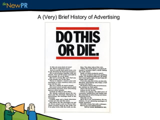 A (Very) Brief History of Advertising 