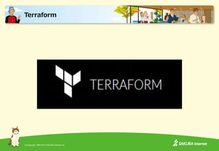 (C)Copyright 1996-2015 SAKURA Internet Inc.
Terraform
 