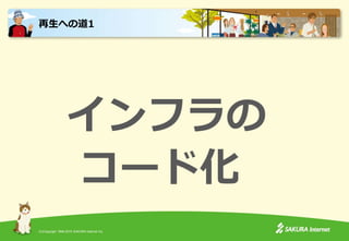 (C)Copyright 1996-2015 SAKURA Internet Inc.
インフラの
コード化
再生への道1
 