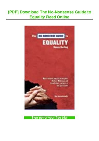 [PDF] Download The No-Nonsense Guide to
Equality Read Online
Sign up for your free trial
 
