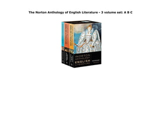The Norton Anthology of English Literature - 3 volume set: A B C
The Norton Anthology of English Literature - 3 volume set: A B C by Stephen Greenblatt none click here https://newsaleproducts99.blogspot.com/?book=0393603121
 