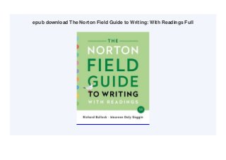 epub download The Norton Field Guide to Writing: With Readings Full
 