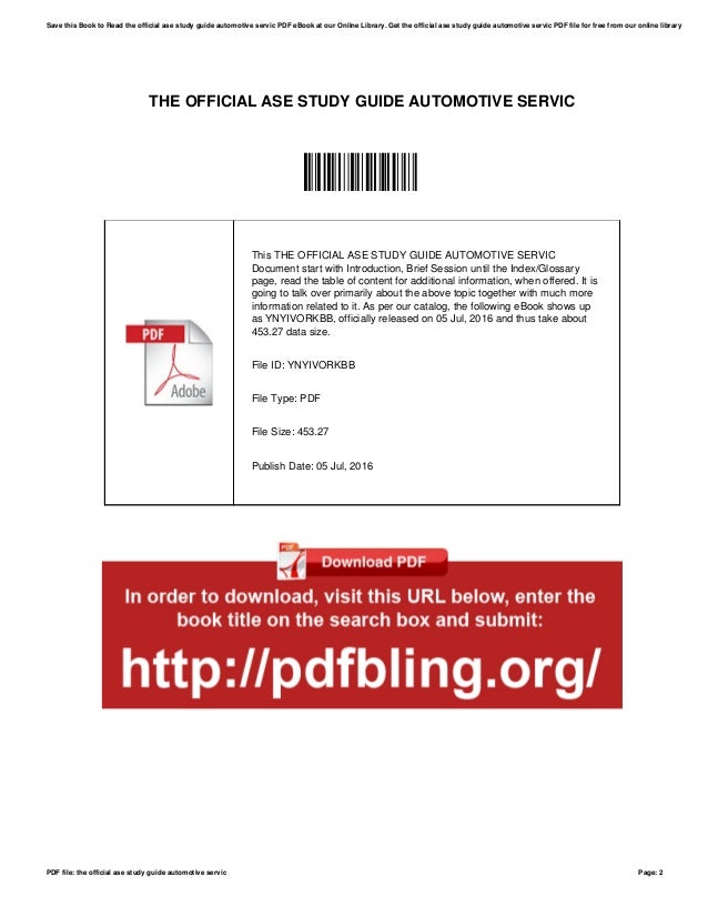 The officialasestudyguideautomotiveservic