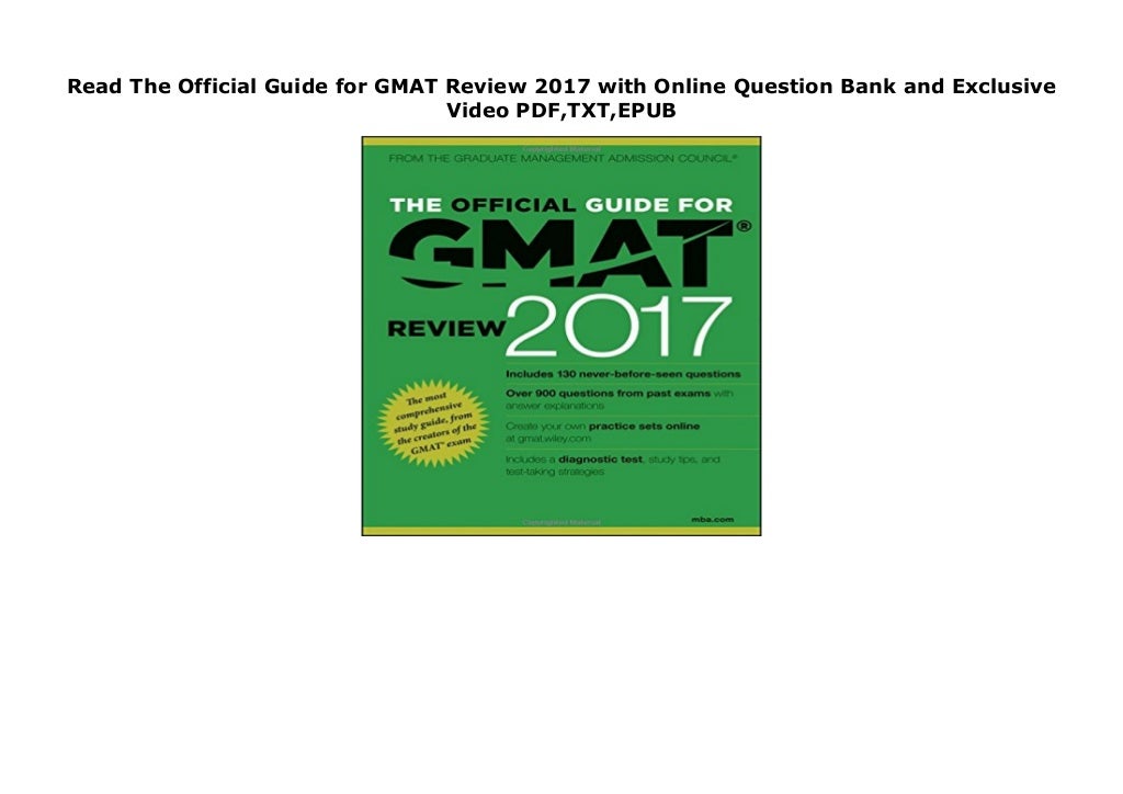 the official guide for gmat review 2017