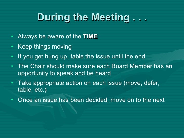 The One Hour Board Meeting