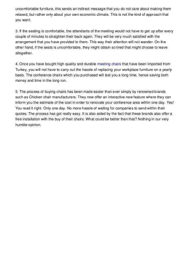 Most Important Furniture piece Are The Meeting Chair